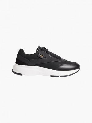 Black Calvin Klein Recycled Men Sneakers | YDMF-35178