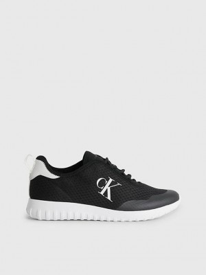 Black Calvin Klein Recycled Mesh Men Sneakers | ADFJ-83719