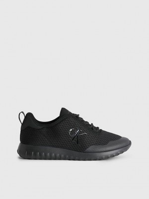 Black Calvin Klein Recycled Mesh Men Sneakers | REMC-59174