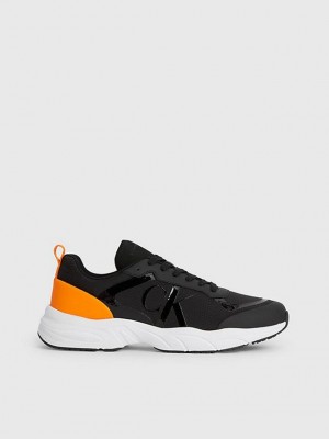 Black Calvin Klein Recycled Mesh Men Sneakers | CNIR-91375