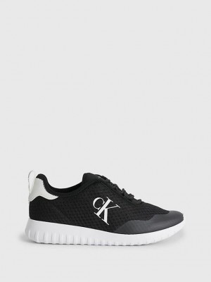 Black Calvin Klein Recycled Mesh Women Sneakers | LWDO-82397