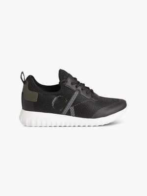 Black Calvin Klein Recycled Mesh Women Sneakers | DGZJ-86124