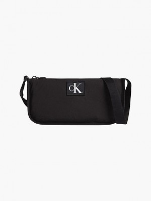 Black Calvin Klein Recycled Nylon Shoulder Women Bags | HXND-79250