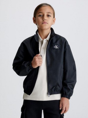 Black Calvin Klein Recycled Polyester Boys's Jacket | NOHR-12956