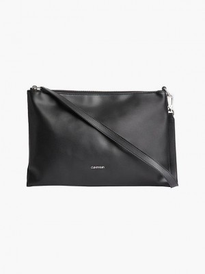 Black Calvin Klein Recycled Pouch Women Bags | XNIU-31702