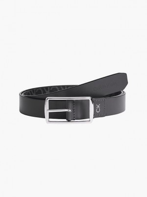 Black Calvin Klein Recycled Reversible Women Belt | FXNO-96058