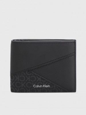 Black Calvin Klein Recycled Rfid Billfold Men Wallet | LFUJ-21976