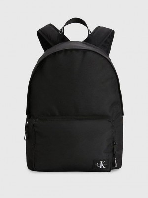 Black Calvin Klein Recycled Round Men Backpack | HWDX-26843