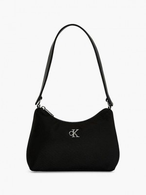 Black Calvin Klein Recycled Shoulder Women Bags | PYEH-65074