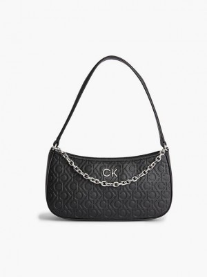 Black Calvin Klein Recycled Shoulder Women Bags | LHZQ-63895