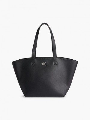 Black Calvin Klein Recycled Tote Women Bags | FIPO-70512