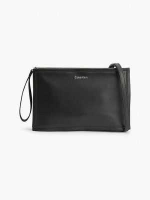 Black Calvin Klein Recycled Unisex Convertible Crossbody Women Bags | AOJT-25916