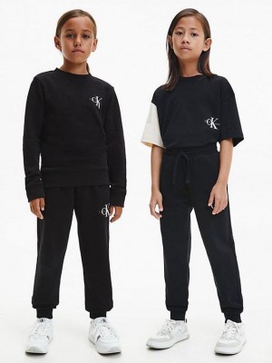 Black Calvin Klein Relaxed Boys's Joggers | LQJN-50379