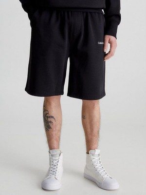 Black Calvin Klein Relaxed Jogger Men Shorts | JHTR-54218