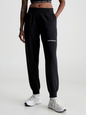 Black Calvin Klein Relaxed Women Joggers | AVIC-70892