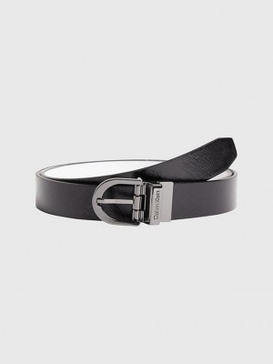 Black Calvin Klein Reversible Women Belt | DOEB-36127