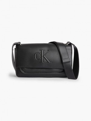 Black Calvin Klein Shoulder Women Bags | DAVF-62739