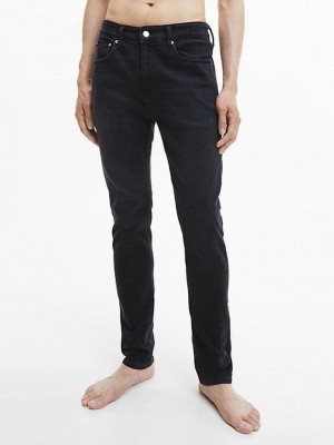 Black Calvin Klein Skinny Men Jeans | LXKP-05284