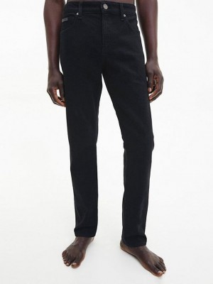Black Calvin Klein Slim Men Jeans | LVMG-38257