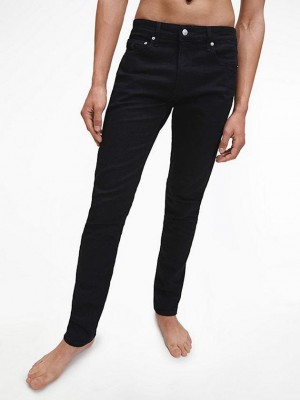 Black Calvin Klein Slim Men Jeans | ORCE-07549