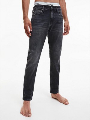 Black Calvin Klein Slim Men Jeans | VIRL-49601