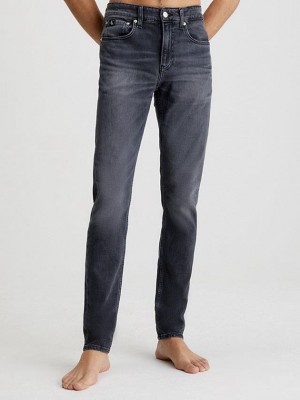 Black Calvin Klein Slim Tapered Men Jeans | RZWA-38250