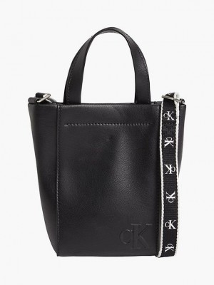 Black Calvin Klein Small Recycled Tote Women Bags | FXRL-25748