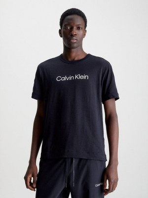 Black Calvin Klein Soft Gym Men T-Shirt | ICNR-18463