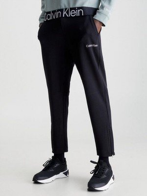 Black Calvin Klein Stretch Men Joggers | UMKA-79624