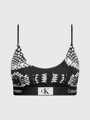 Black Calvin Klein String - Ck96 Women Bra | LWJA-87291