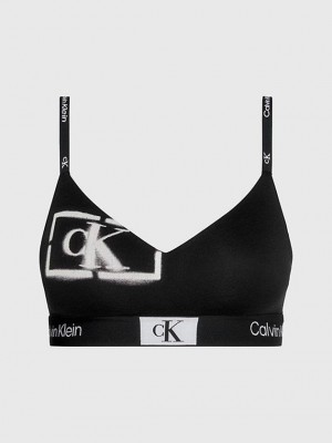 Black Calvin Klein String - Ck96 Women Bra | KQHP-23471