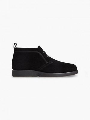 Black Calvin Klein Suede Men Boots | OHAQ-08721