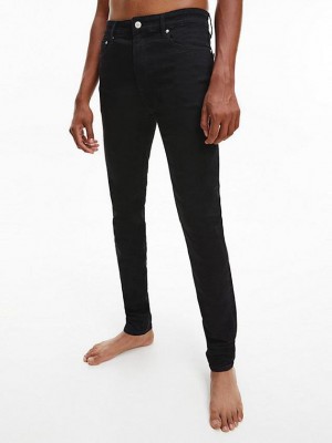 Black Calvin Klein Super Skinny Men Jeans | XYPW-82057