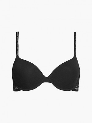 Black Calvin Klein T-Shirt - CK One Women Bra | DCHO-38721