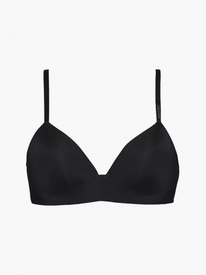 Black Calvin Klein T-Shirt - Calvin Klein Form Women Bra | VANH-12379