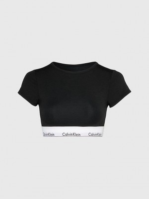 Black Calvin Klein T-Shirt - Modern Cotton Women Bra | BCUI-15763