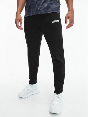 Black Calvin Klein Tapered Men Joggers | KADZ-84915