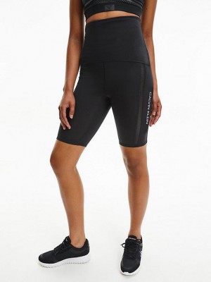 Black Calvin Klein Tight Gym Women Shorts | RJTP-18925