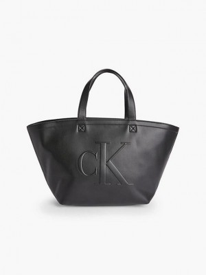 Black Calvin Klein Tote Women Bags | MLVJ-29104