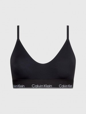 Black Calvin Klein Triangle - Modern Performance Women Bra | NHKP-81753