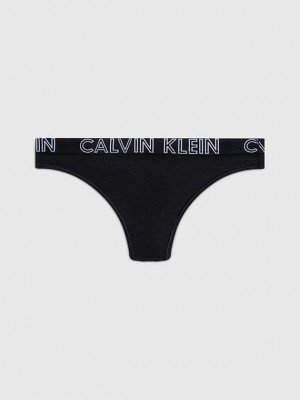 Black Calvin Klein Ultimate Women Thong | VZWB-76503