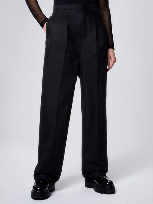 Black Calvin Klein Unisex Cotton Twill Men Pants | FXMK-45708