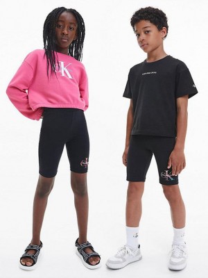 Black Calvin Klein Unisex Cycling - Pride Boys's Shorts | MTFY-03256
