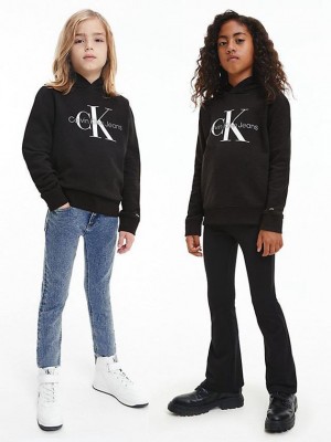 Black Calvin Klein Unisex Logo Girls's Hoodie | NRGD-75324