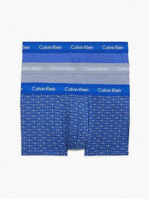 Blue Calvin Klein 3 Pack Low Rise - Cotton Stretch Men Briefs | ULMJ-74139