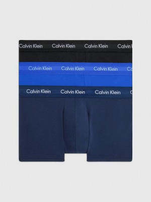 Blue Calvin Klein 3 Pack Low Rise - Cotton Stretch Men Briefs | RWDB-16532
