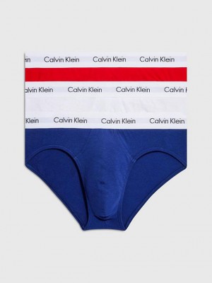 Blue Calvin Klein 3 Pack - Cotton Stretch Men Briefs | PVSF-02356