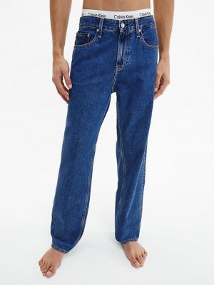 Blue Calvin Klein 90's Straight Men Jeans | EHWV-28063