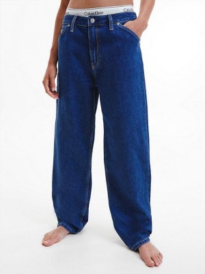 Blue Calvin Klein 90's Straight Utility Women Jeans | ROZT-79652