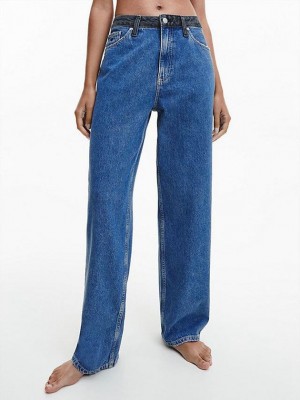 Blue Calvin Klein 90's Straight Women Jeans | MVIL-10536